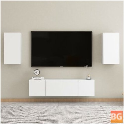 TV Cabinet - 2 pcs White - 12