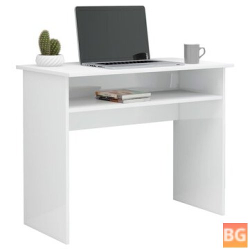 Desk - High Gloss White (35.4