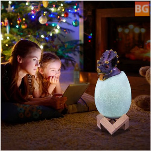 Triceratops 3D Smart Night Light with 16 Colors