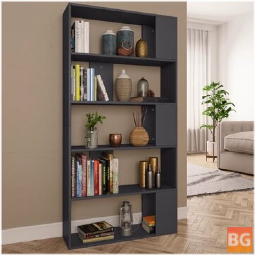 Chipboard Book Cabinet/Room Divider Gray 31.5