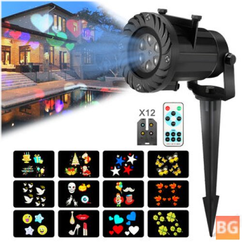 Amber LED Christmas Projector Light Wireless Remote