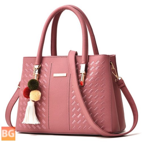 Women's PU Leather Crossbody Bag with Two Main Pockets