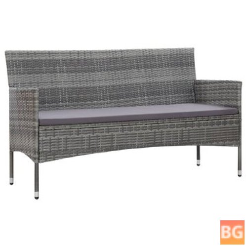 Gray Sofa with Cushions - 3 Seater