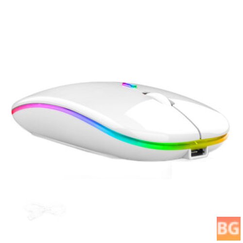 Wireless Dual Mode Mouse with Adjustable DPI and LED Light