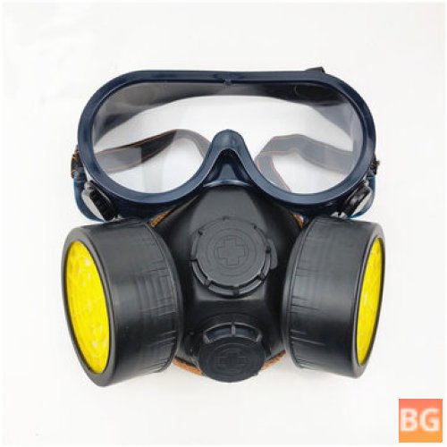 Tpr Gas Mask with Double Tank - Chemical Smoke Protection Mask and Dust Proof