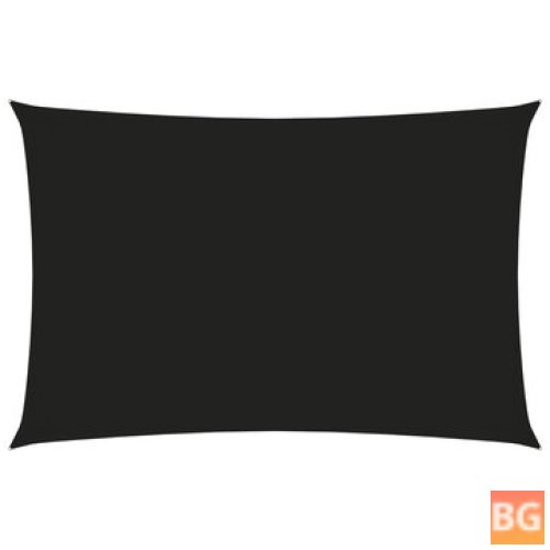 Rectangular Sun Shade 3x5m - Black Oxford Fabric