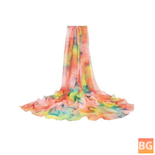 SUNSHINE LONG BEACH TOWEL - Women's Silk Print Floral Towel - 196*150CM