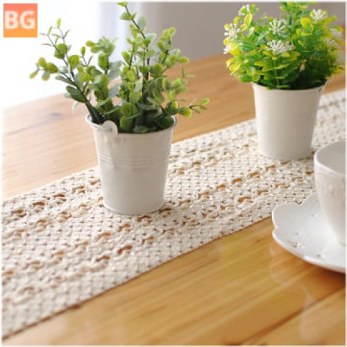 Hollow Lace Cotton Table Runner