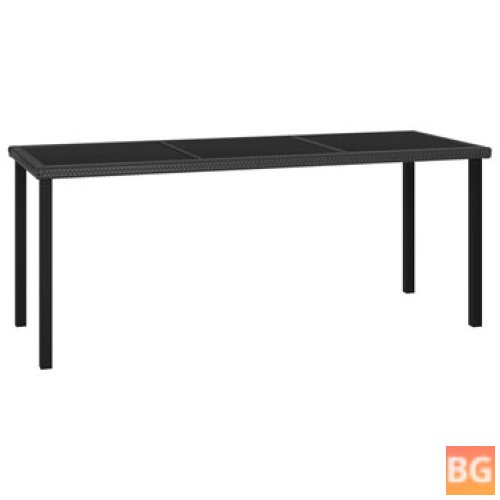 Garden Dining Table - Black - 70.9x27.6x28.7