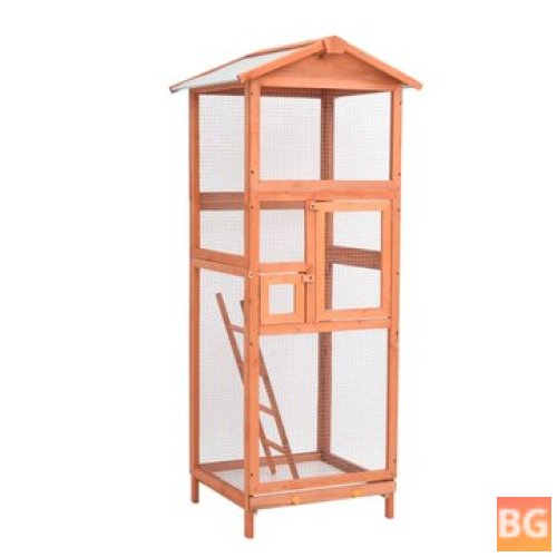 Bird Cage - 68x62x166 cm - Solid Spruce Wood