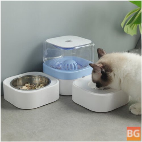 1.8L Pet Bowl for Food Automatic Feeder Fountain Water Drinking for Cat Dog Pet Feeding Container