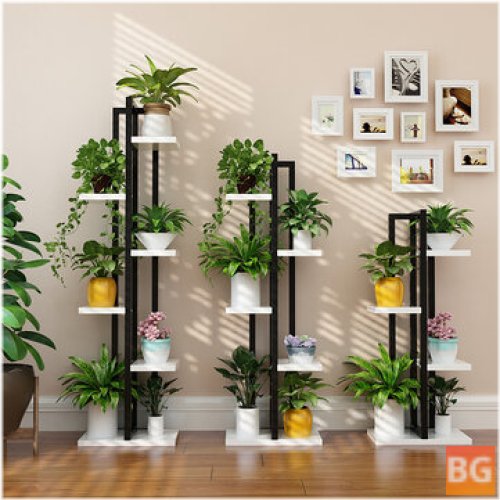 Wooden Metal Flower Stands for Pot Plant Display