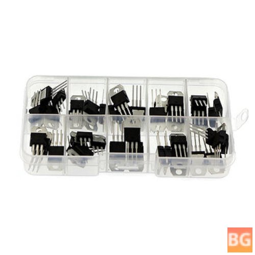 50PCS TO-220 Transistor Assortment Kit with High Power Regulated Triodes