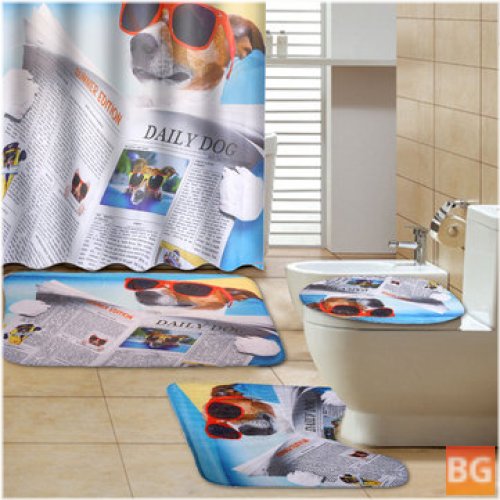 3D Bathroom Shower Curtain - Fabric