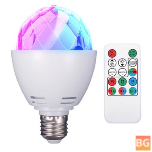 3W RGB Ball Stage Light Bulb with Remote