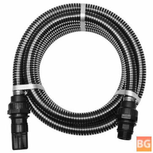 10m Black Suction Hose with Couplings (22mm)