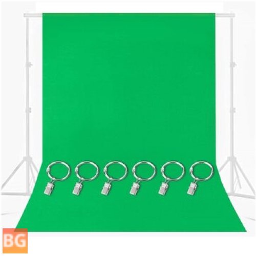 Green Screen Backdrop with Ring Buckle Clips