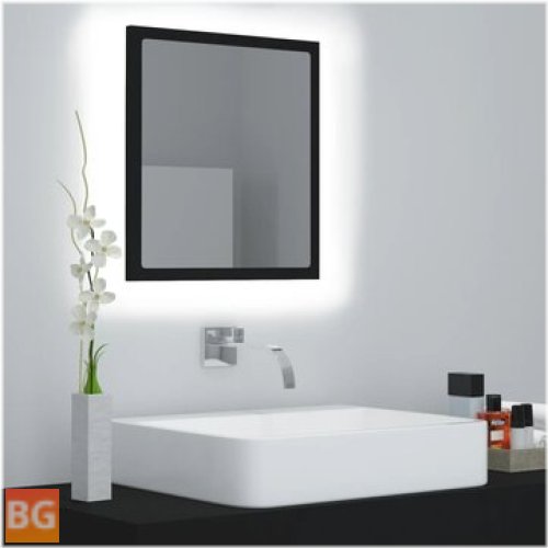 LED Bathroom Mirror - Black 15.7