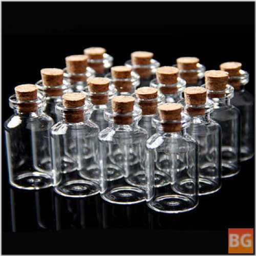 18x40mm Clear Mini Wishing Bottle Glass Bottles with Cork