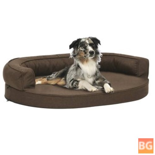 Dog Bed - ergonomic Linen Look - 90x64 cm