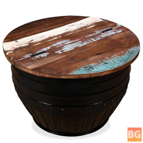 Solid Wood Coffee Table - Black Barrelshape