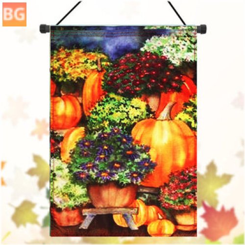 Pumpkin Banner Banner with Autumn Decorations