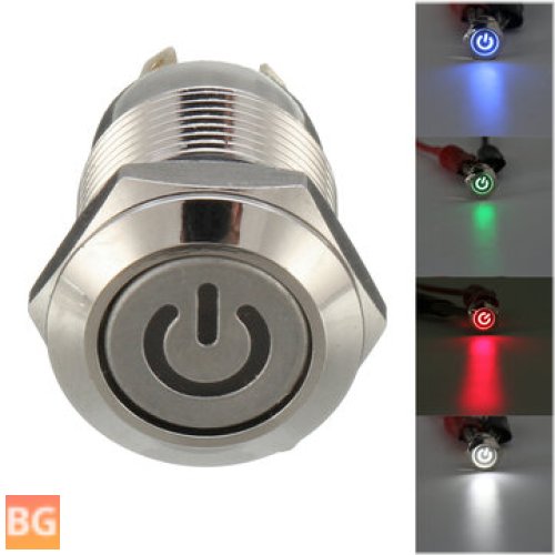 12V 4-Pin led metal push button switch momentary power switch