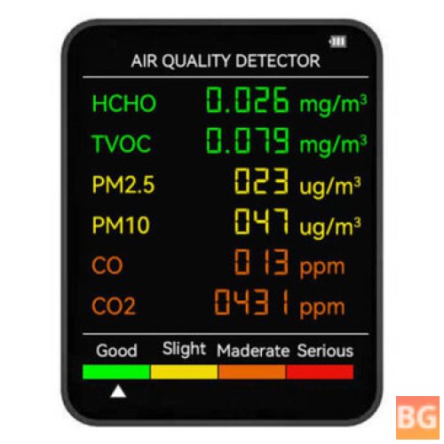 6-in-1 Air Quality Tester for Home and Office
