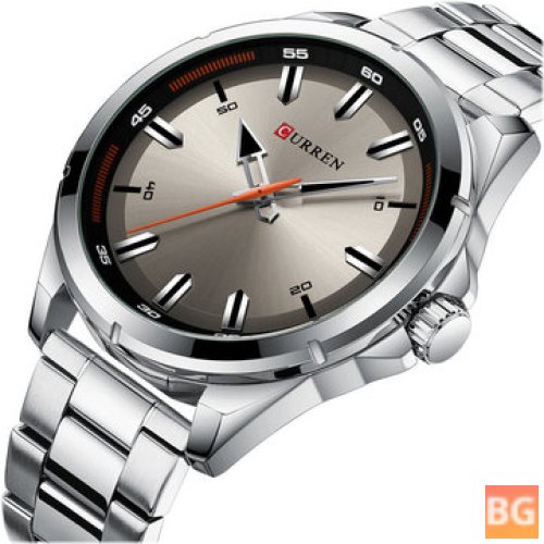 Stainless Steel Men's Watch with a Quartz Movement