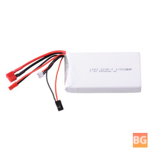 5500mAh 2S Lipo Battery with Multiple Connectors for 1/5 RC Cars