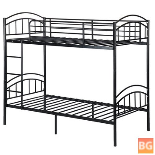 Woodyhome Twin XL Curved Metal Bed Frame - Princess Black Platform Bed Frame with Vintage Headboard Footboard Mattress Foundation