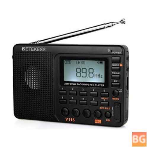 Retekes V115 Portable Radio with FM, AM, and SW Waves