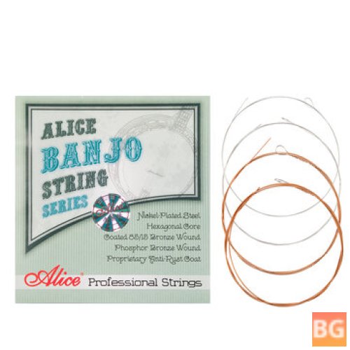 Alice's Nickel Alloy Wound Banjo Strings - Set of 5 (009-030) AJ07