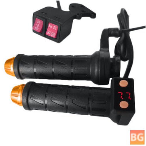 Heated Grips for Motorcycles/Scooters - 22mm (Adjustable) Digital LCD Display