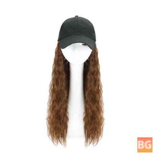 Wig Hat with Light and Curly Hair