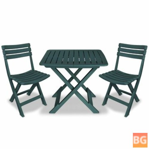 Outdoor Furniture Set - Plastic Green