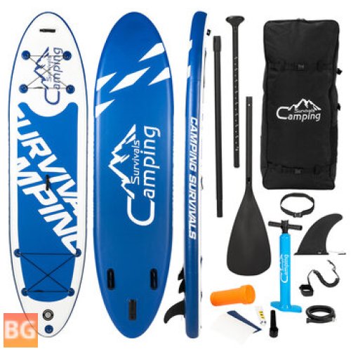Surfing Board Set with Inflatable Surfboard and Stand