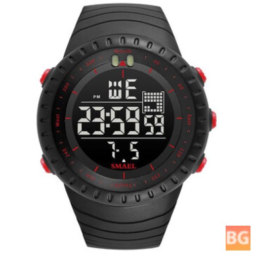 SMAEL Outdoor Digital Watch with Sport Silicone Band - Men