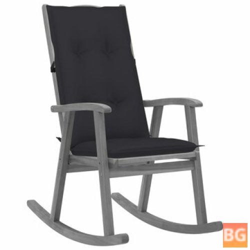 Gray Cushion for a Rocking Chair