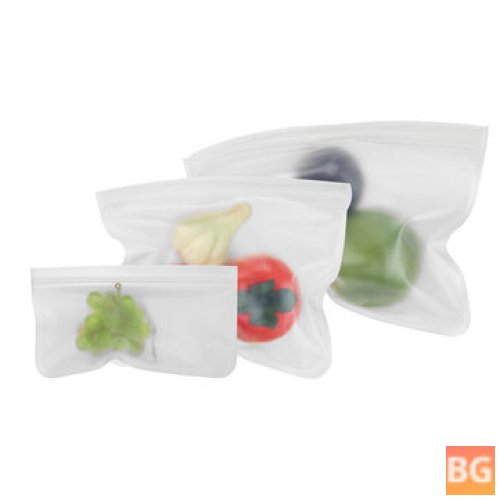 Food Storage Bags for Vegetables - Reusable Silicone