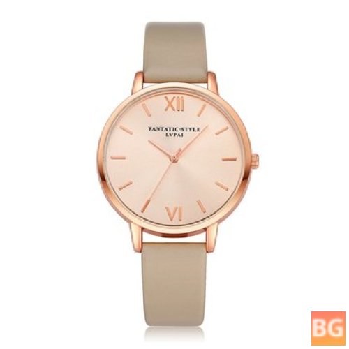 Ladies Watch with PU Leather Strap