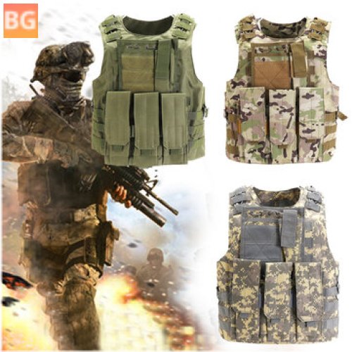 600D Nylon Tactical Vest - Outdoor Hunting Protective Adjustable Vest