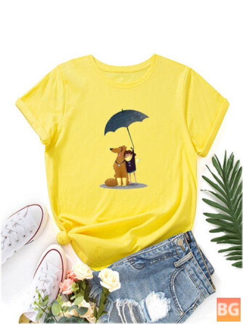 Dog Cartoon T-Shirts for Women