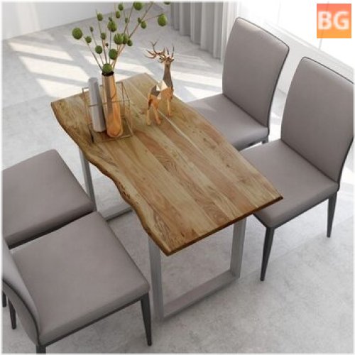 Dining Table 46.5"x22.8"x29.9" Wicker Wood