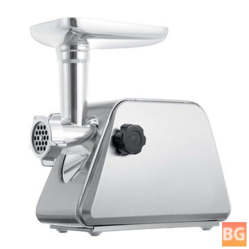 2800W Meat Grinder & Sausage Stuffer - 3 Plates & Tubes - Stainless Steel