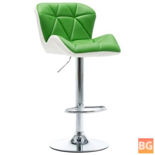Green Faux Leather Bar Stool