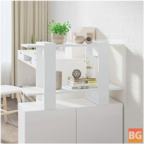 Book Cabinet/Room Divider White 31.5"x11.8"x27.9