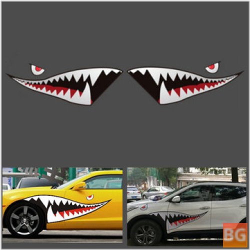 Shark Month Car Decal - Vinyl Sticker - 150 cm x 50 cm