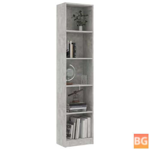 Gray Book Cabinet with Header and Footer