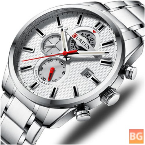 CURREN 8352 Men's Watch - Stainless Steel Band with Quartz Movement